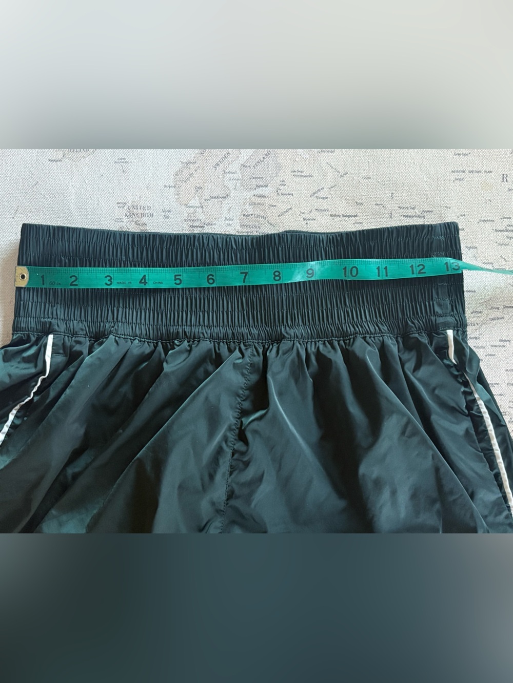 Lululemon Stretch Satin Nylon Super-High-Rise Short 5" Size Medium Green - Picture 11 of 12